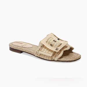 Sam Edelman Bambi Raffia Buckle Slide Sandal 8